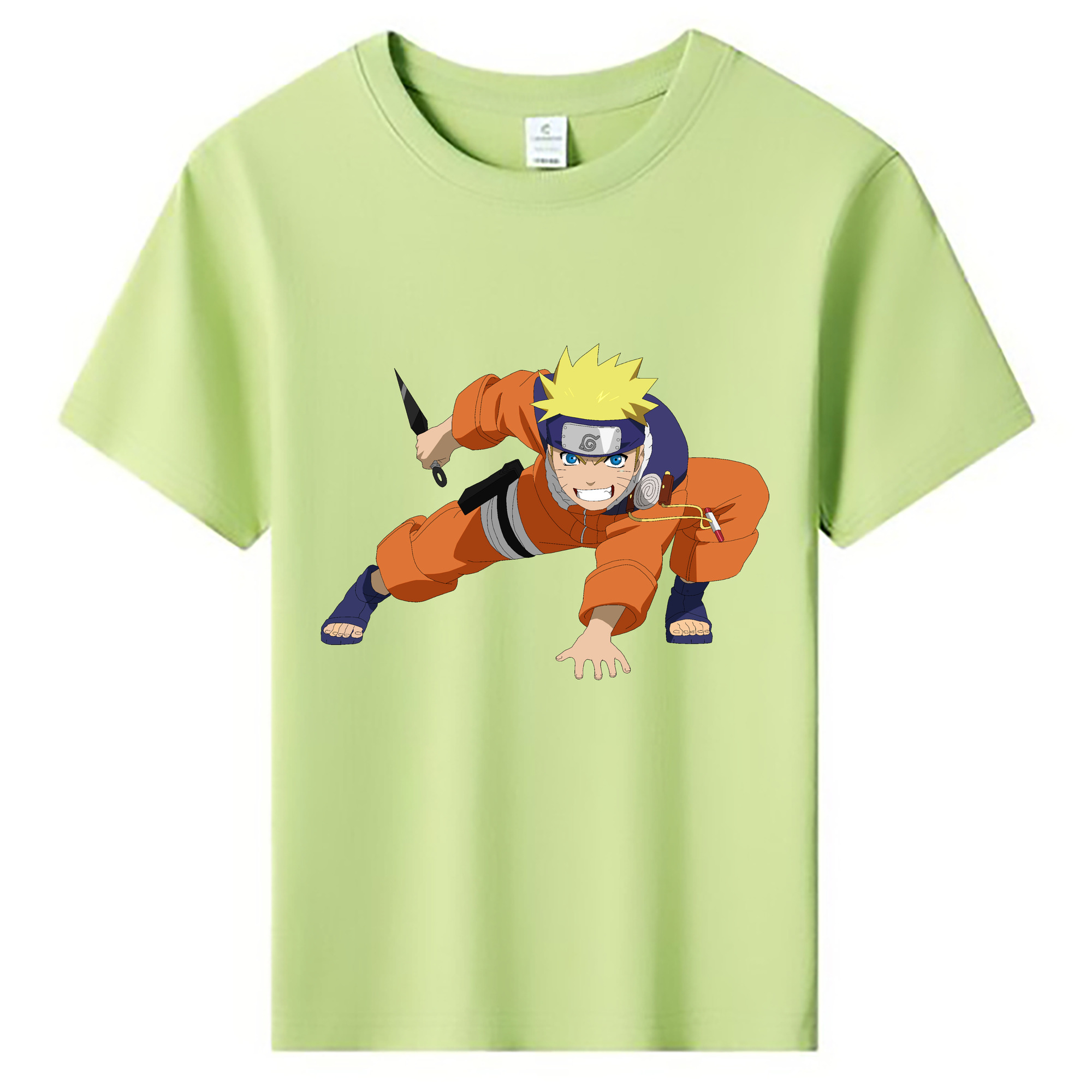 （画像用） NARUTO -ナルト- うずまき ナルト Uzumaki Naruto 綿100％キッズTシャツ（フロントプリント）